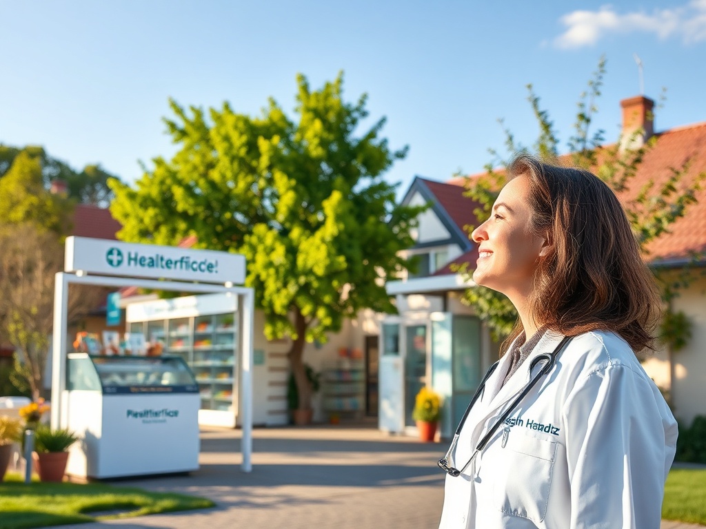 Ilustracja przedstawiająca symbole medyczne i kalendarz, symbolizująca kolejki do specjalistów w Sieradzu.